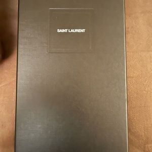 Womens YSL White Slides. Size 8